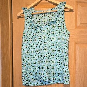 kate spade Light Blue and Green Floral Tank Top